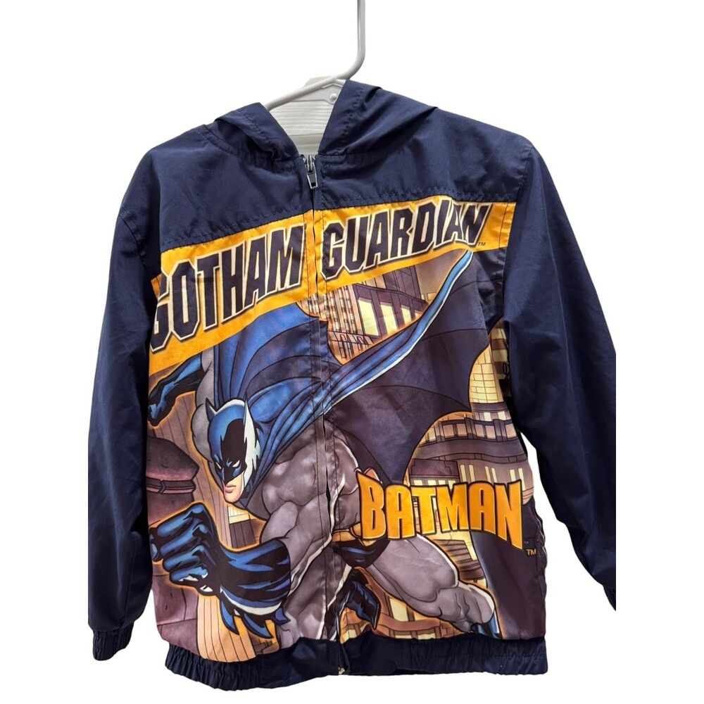 Y2K 2008 Batman Windbreaker Kids Jacket Size 5T